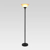 Torchiere Floor Lamp with Glass Shade