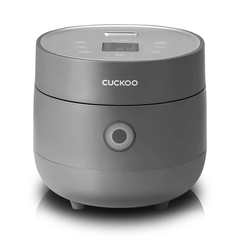 6-Cup Micom Rice Cooker and Warmer Gray: 12 Settings, Automatic Keep Warm, Timer, Dishwasher-Safe Parts