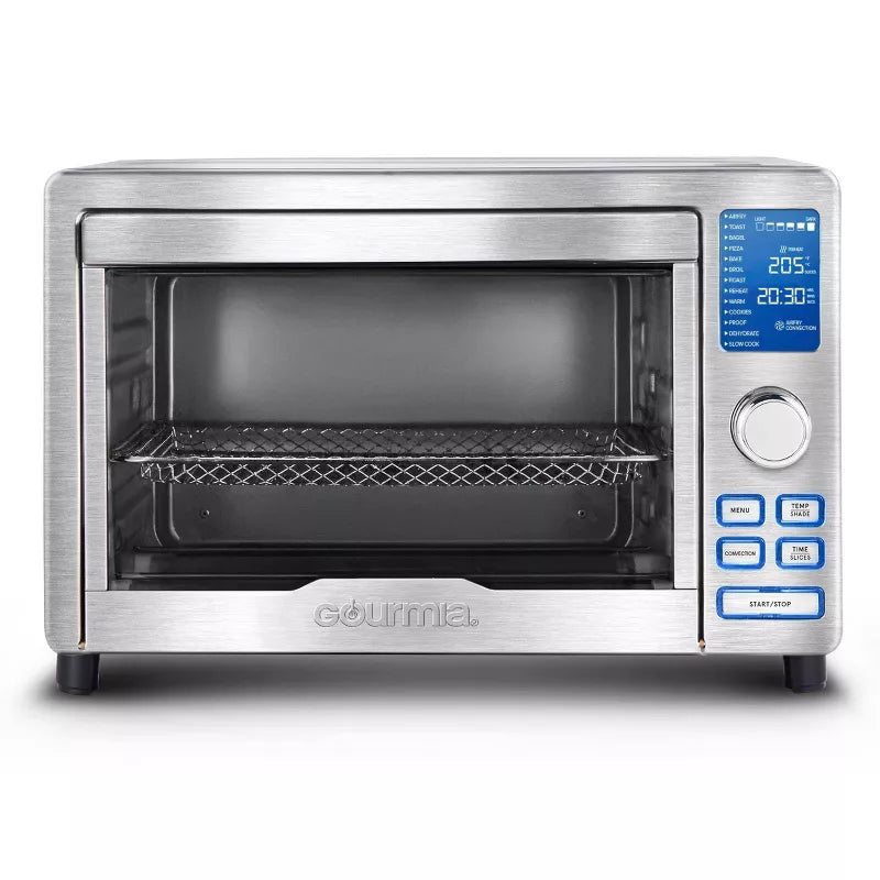 Digital Stainless Steel Toaster Oven Air Fryer – Stainless Steel: Dishwasher-Safe, Airfryer Toaster Oven