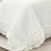 3pc Ella Ruffle Comforter Bedding Set White - King