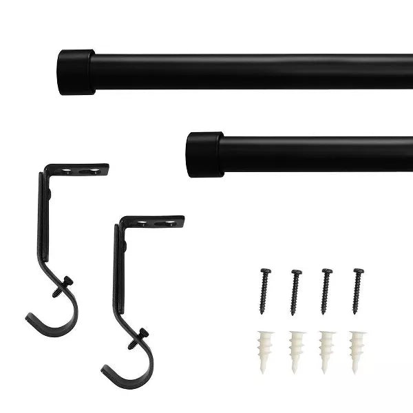 Decorative Drapery Curtain Rod with End Cap Finials