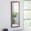 Wood Ladder Standing Mirror Brown - Easel Back, Full Body, Floor-Length, No Assembly Required