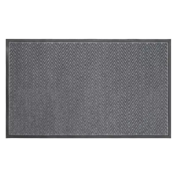 Gateway Utility Doormat Charcoal -  Indoor Outdoor Low Pile Geometric Floor Mat, Rubber Backing 3'X5'