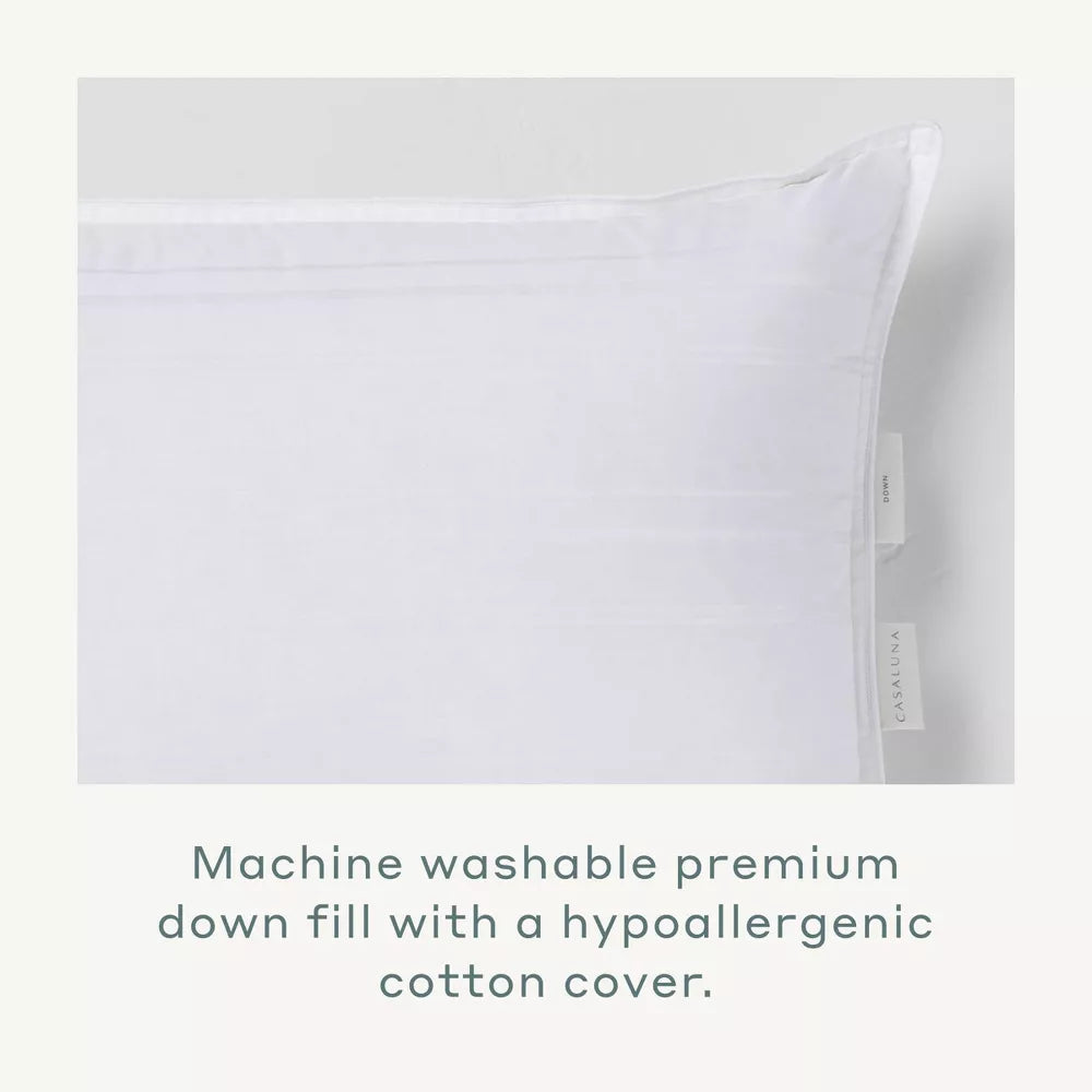 Medium Down Bed Pillow Standard