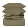 French Linen Box Stitch Quilt & Sham Set King/Cal King