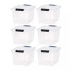 Storage Bin with Lid and Secure Latching Buckles
