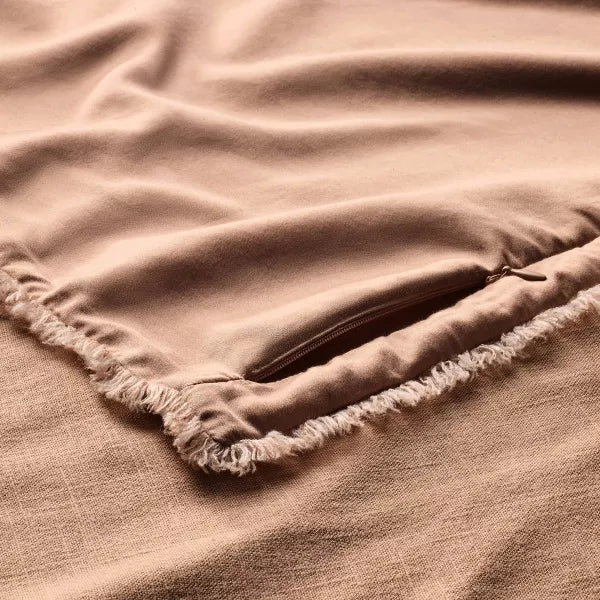 Heavyweight Linen Blend Comforter and Sham Set - Full/Queen