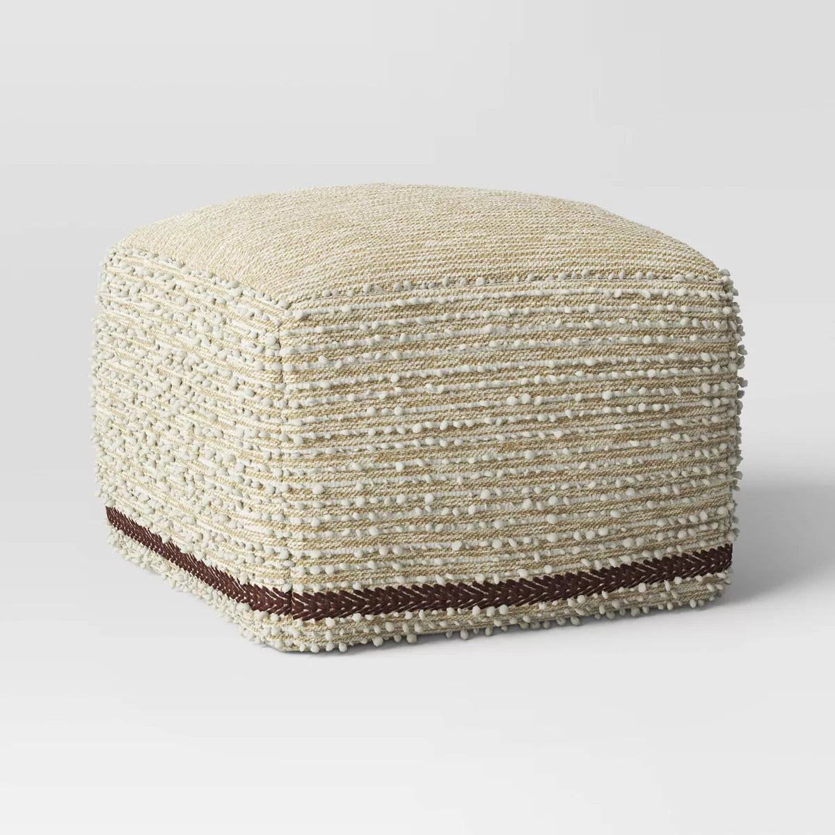 Branchville Square Pouf Cream Boucle SHOWROOM ITEM