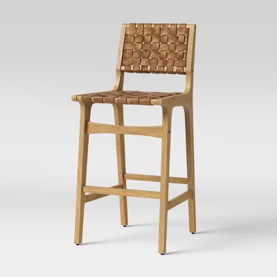 Ceylon Woven and Wood Barstool