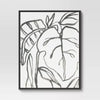 Botanical Sketch Framed Wall Canvas White/Black