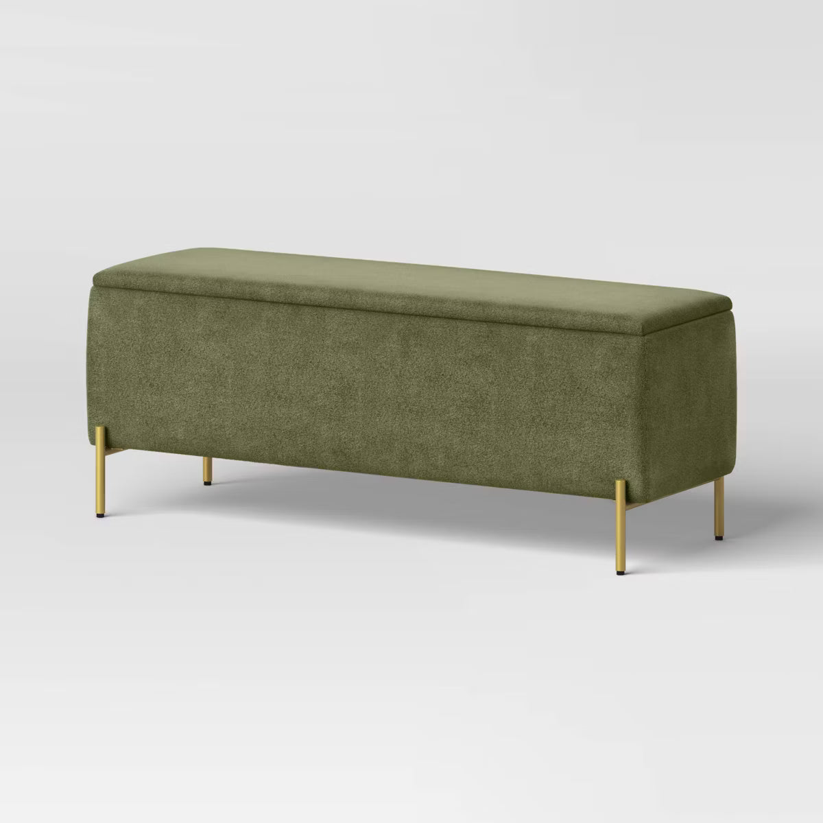 Ivy Upholstered Storage Bench - Sage Green SHOWROOM ITEM