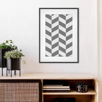 Thin Gallery Matted Photo Frame Black