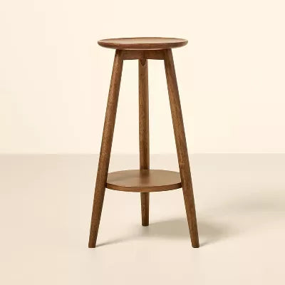 Drink Table or Plant Stand - Aged Oak SHOWROOM ONLY ITEM