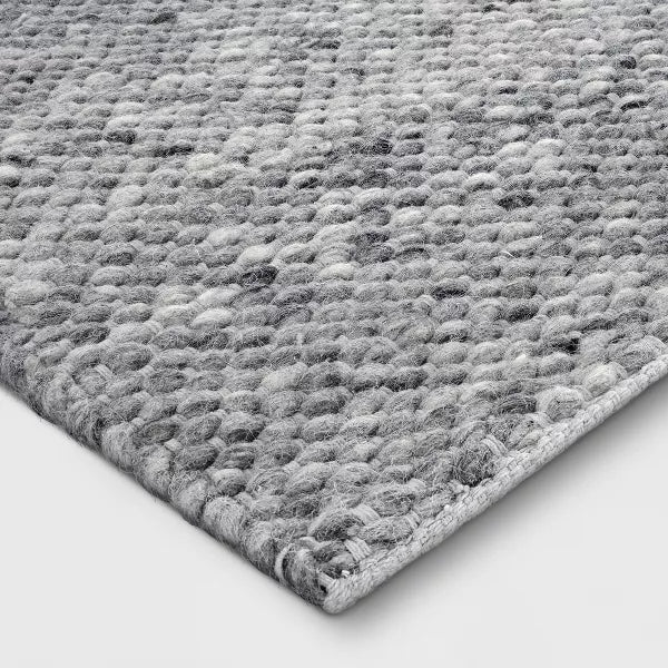 Chunky Knit Wool Woven Rug 2'3"x7'