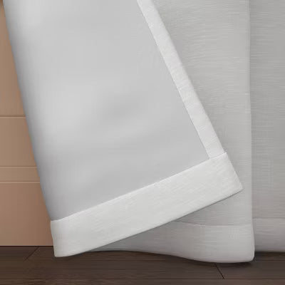 Blackout Henna Window Curtain Panel White - Set of 2