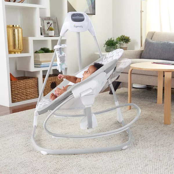 2-in-1 Multi-Direction Compact Baby Swing & Rocker with Vibrations - Raylan