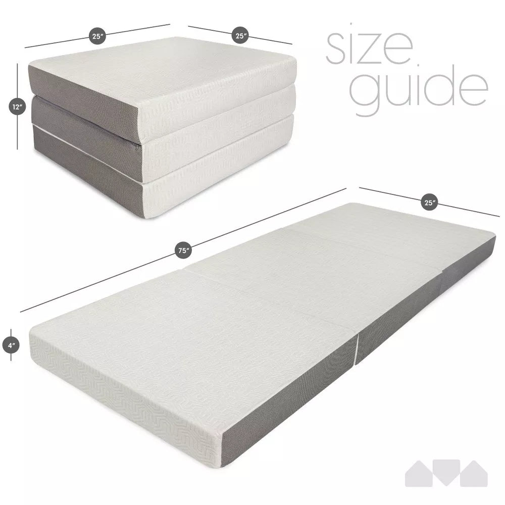 4 Inch Tri-fold Foam Mattress Single