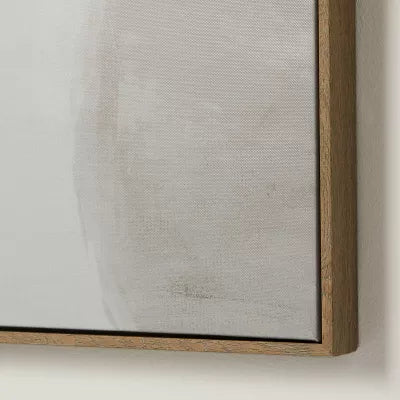 Neutral Abstract Lines Framed Canvas