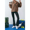 Women's Solid Snap Button Fleece Jacket