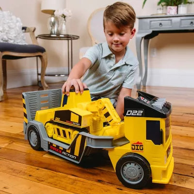 2-N-1 Mega Mover – Construction Truck and Trailer