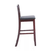 Triena Soho Padded Seat Faux Leather Barstool Hardwood/Brown - Upholstered