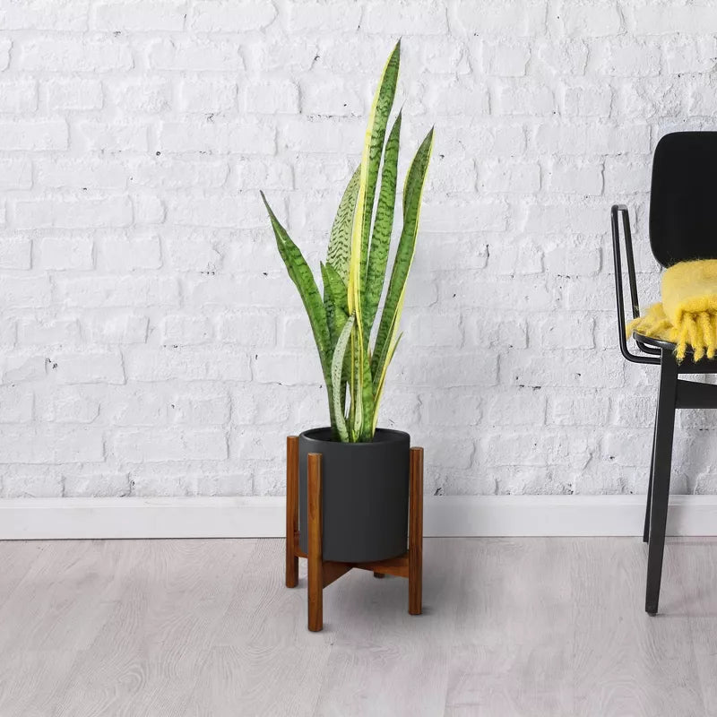Wooden Plant Stand Antique Mahogany