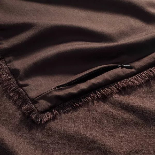 Heavyweight Linen Blend Comforter and Sham Set - Full/Queen