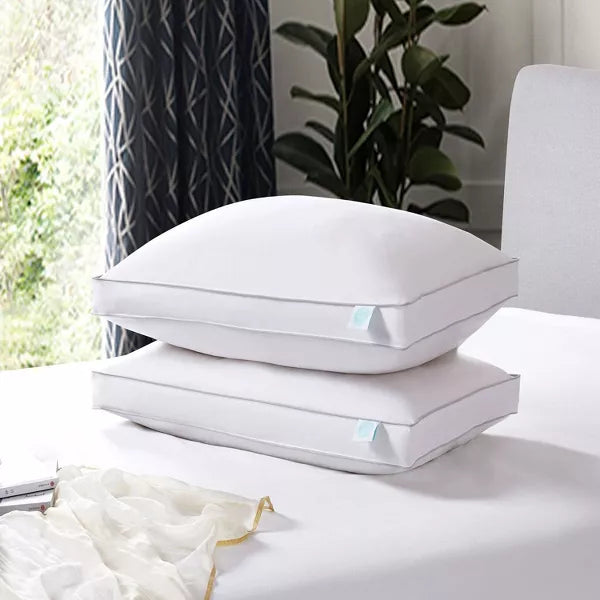 1-Piece Standard Feather & Down Bed Pillow White