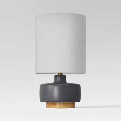 Ceramic Table Lamp with Wood Base ONLY