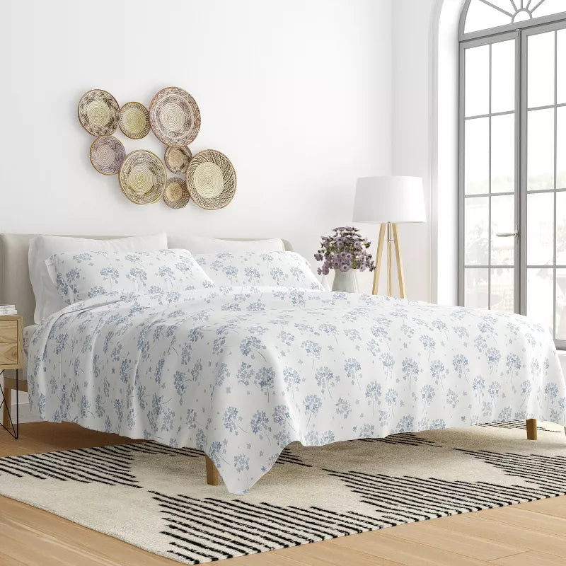 100% Cotton Flannel Sheet Set Super Soft, Easy Care