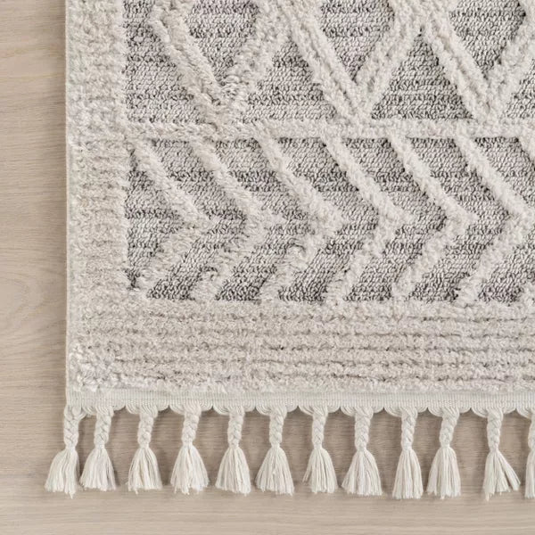 Ansley Moroccan Lattice Tassel Indoor Area Rug - 5'3"x7'7"