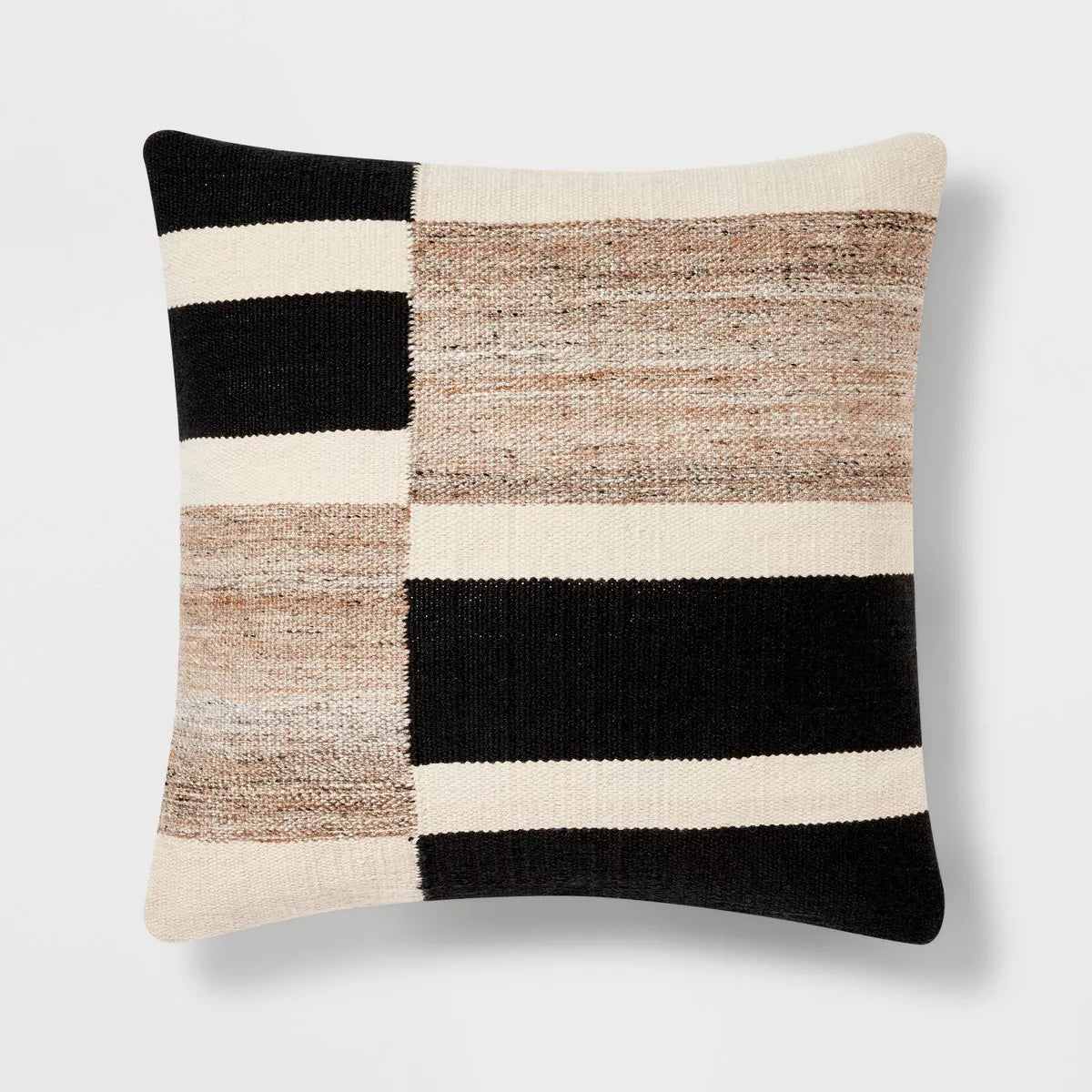 Oversized Blocked Woven Square Throw Pillow - Threshold™ - SHOWROOM ITEM 