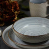 16pc Stoneware Cloud Dinnerware Set Blue