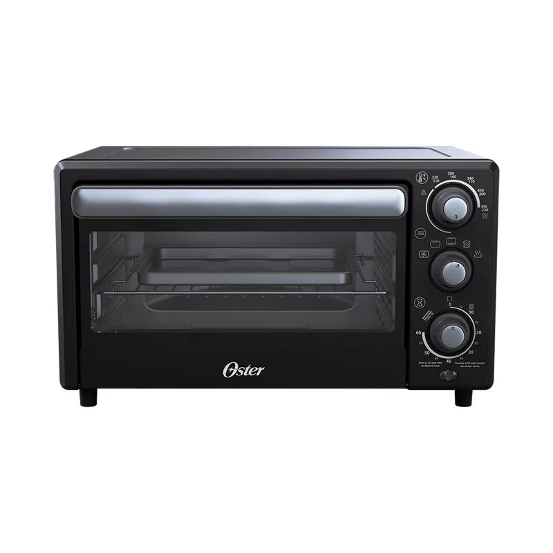 Toaster Oven With Air Fry Matte Black: Convection, Steel, Includes Broiler Pan & Air Fry Basket