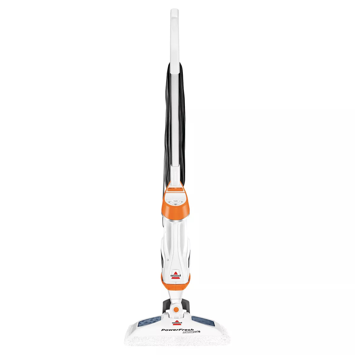 PowerFresh Lift Off Pet Steam Mop - Brite White/Samba Orange: Floor Steamer Mop, Electric, 2 Speeds