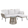 Outdoor Patio Wicker Table Only, Beige