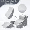 6-Piece Ergonomic Wedge Pillow Set Memory Foam Pillow for Back Leg Support