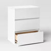 3 Drawer Modular Dresser Chest White - Laminate Finish, Particle Board Frame, Modern Style
