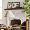 Brass Accent Table Lamp with Classic Plaid Shade Cream/Tan