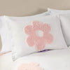 Elle Floral Reversible Tufted Chenille Kids' Duvet Cover Set White/Purple - Twin