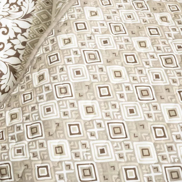 3pc Boho Stripe Reversible Oversized Quilt Set - King