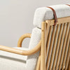 Boucle Upholstered Wood Accent Arm Chair