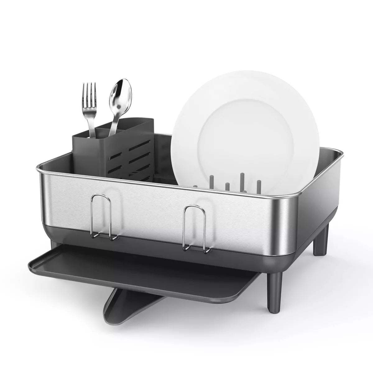 Compact Steel Frame Dish Rack Drying Rack and Drainer