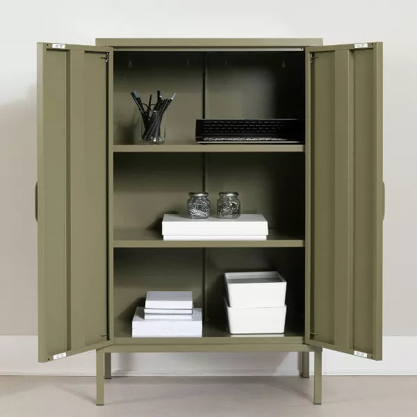 South Shore Crea 2 Door Metal Accent Cabinet