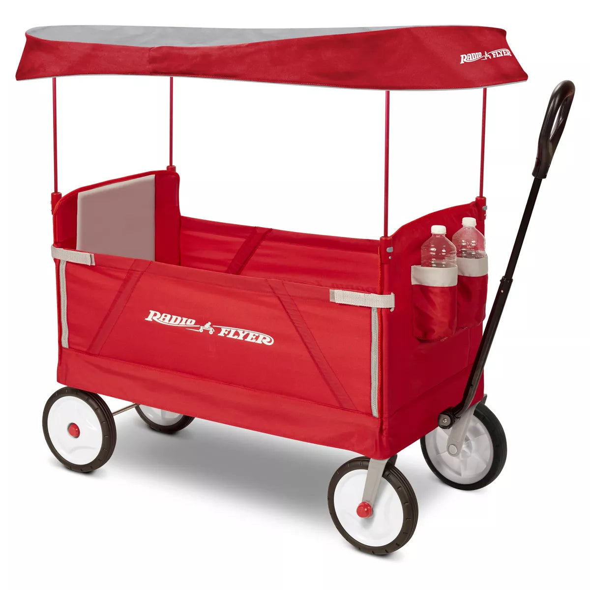 3 in 1 EZ Fold Wagon with Canopy - Red: Steel & Nylon