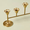 12ct Oversized Metal Taper Candelabra Antique Brass: Aluminum & Iron, Farmhouse Style, Indented Base