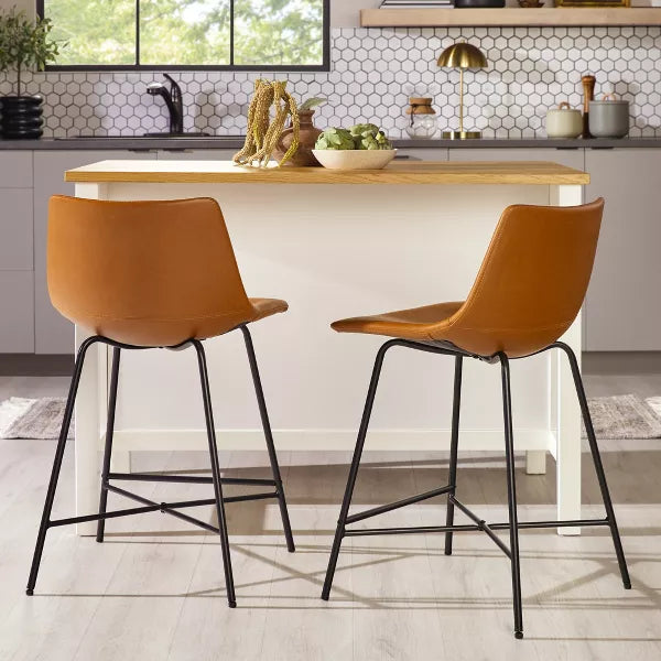 1 Piece Upholstered Counter Height Barstool