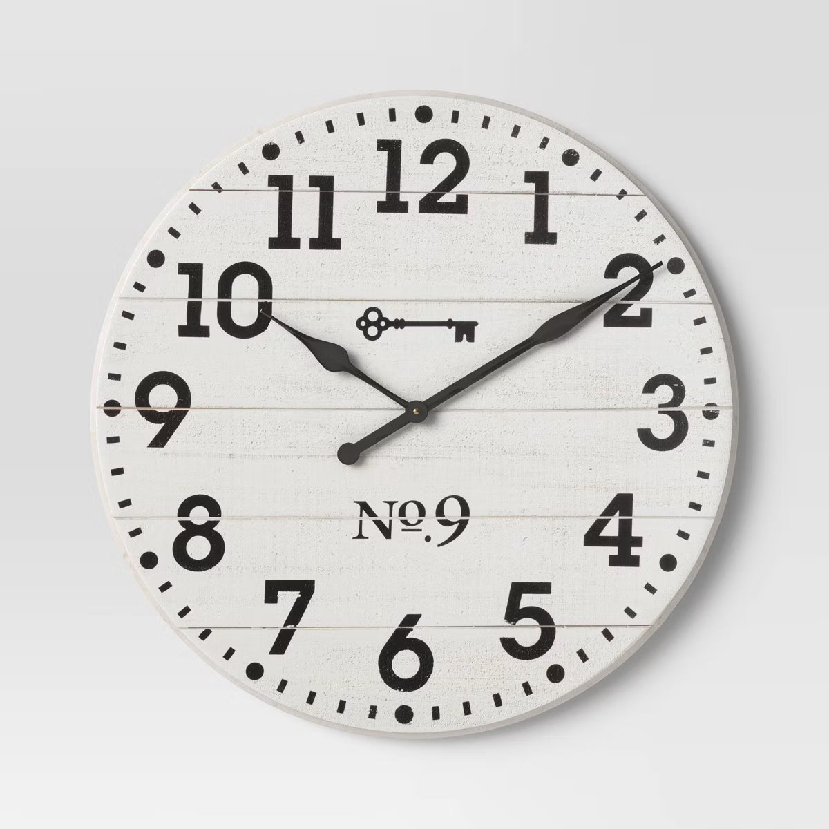 26" Farmhouse Wood Wall Clock White - Threshold - SHOWROOM ITEM 