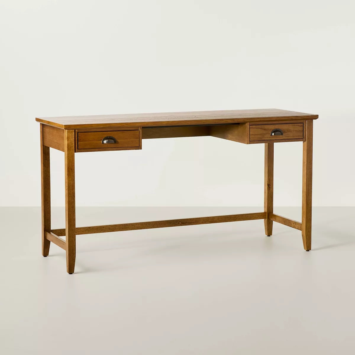 2-Drawer Rectangular Office Desk -Oak Brown SHOWROOM ITEM