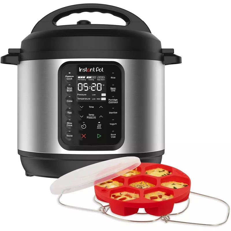 9-in-1 Pressure Cooker Bundle: Stainless Steel, Rice & Multi Cooker, Locking Lid,  Black